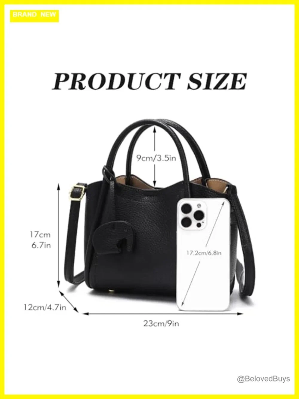 Women's Faux Leather Crossbody Purse Mini Handbag with Top Handle Adjustable